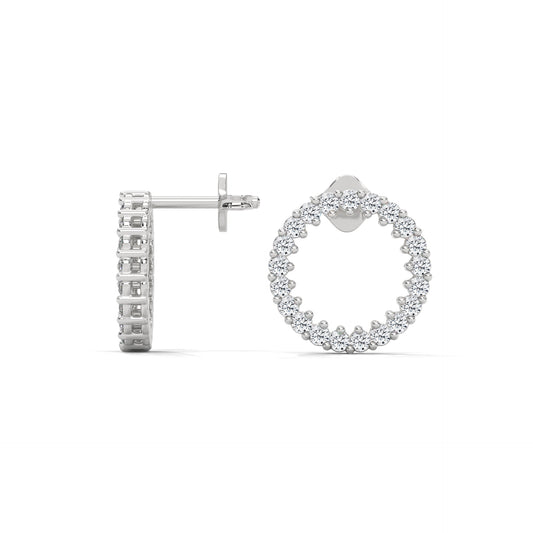 diamond celeste hoop earing