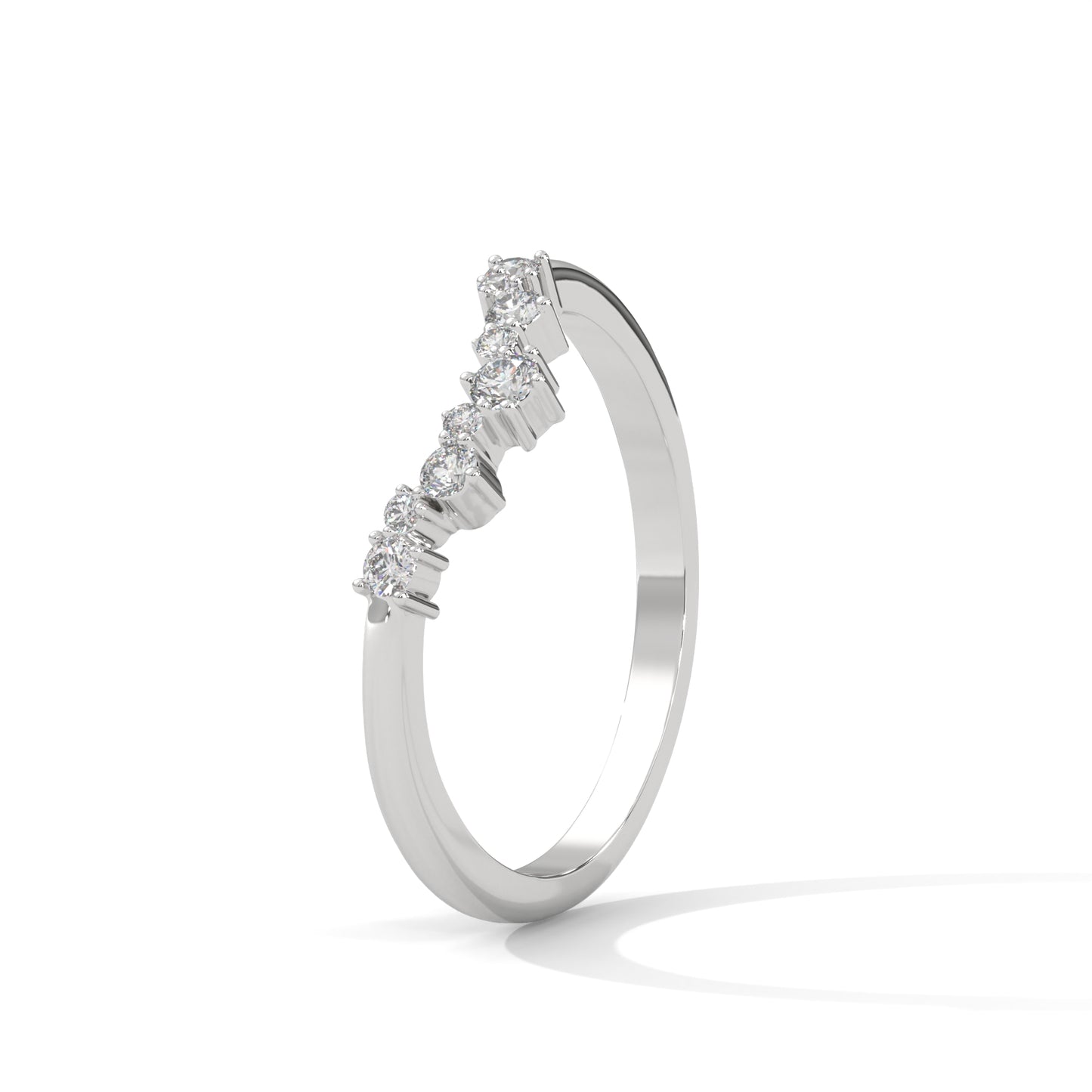 CHEVRON RING IN SILVER