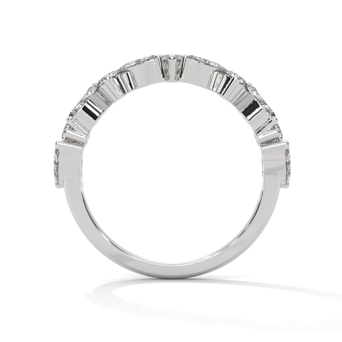 silver band in marquis diamonds