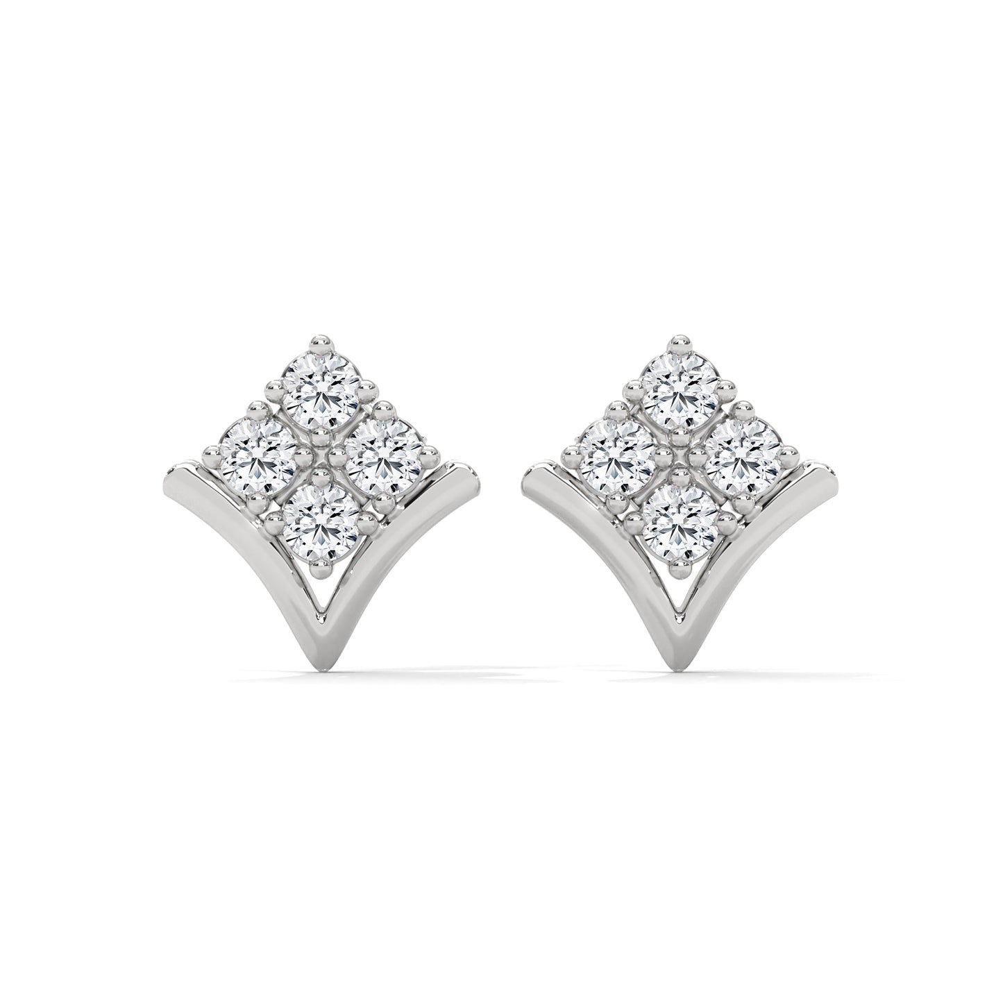 chiv v earing in silver