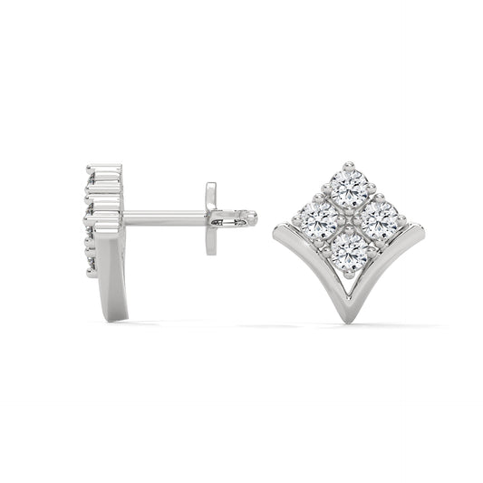 diamond v shape earing