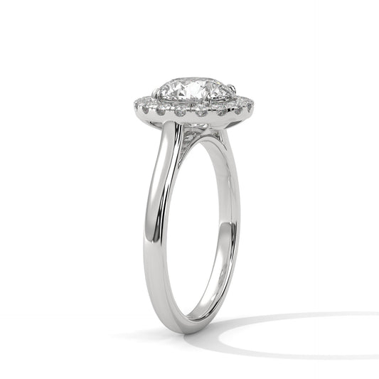 ROUND HALO SOLITAIRE RING