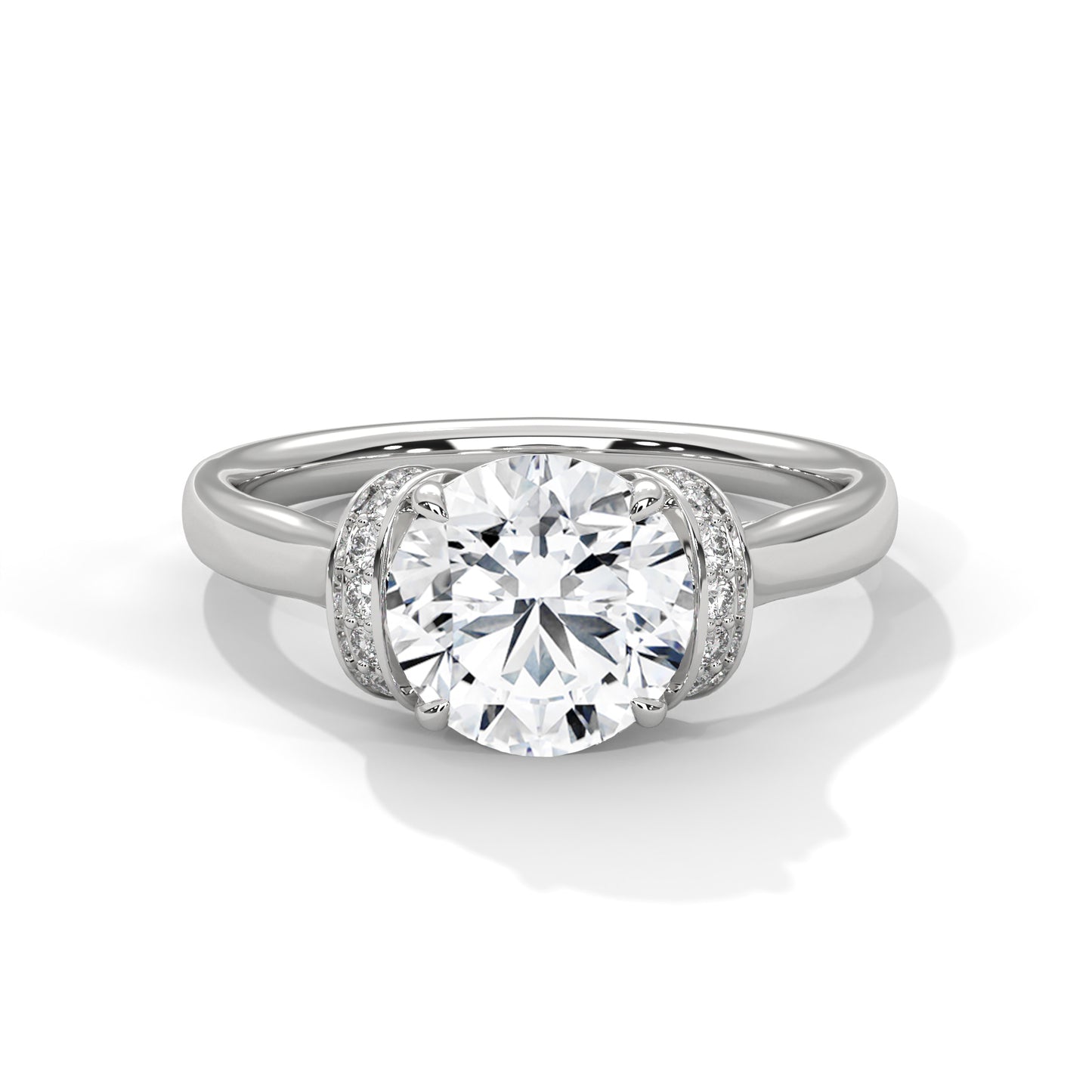 GLAMOROUS ROUND SOLITAIRE RING