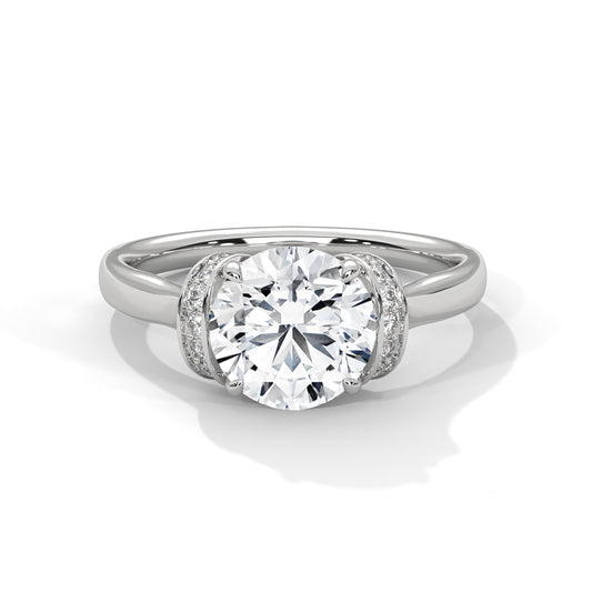 GLAMOROUS ROUND SOLITAIRE RING