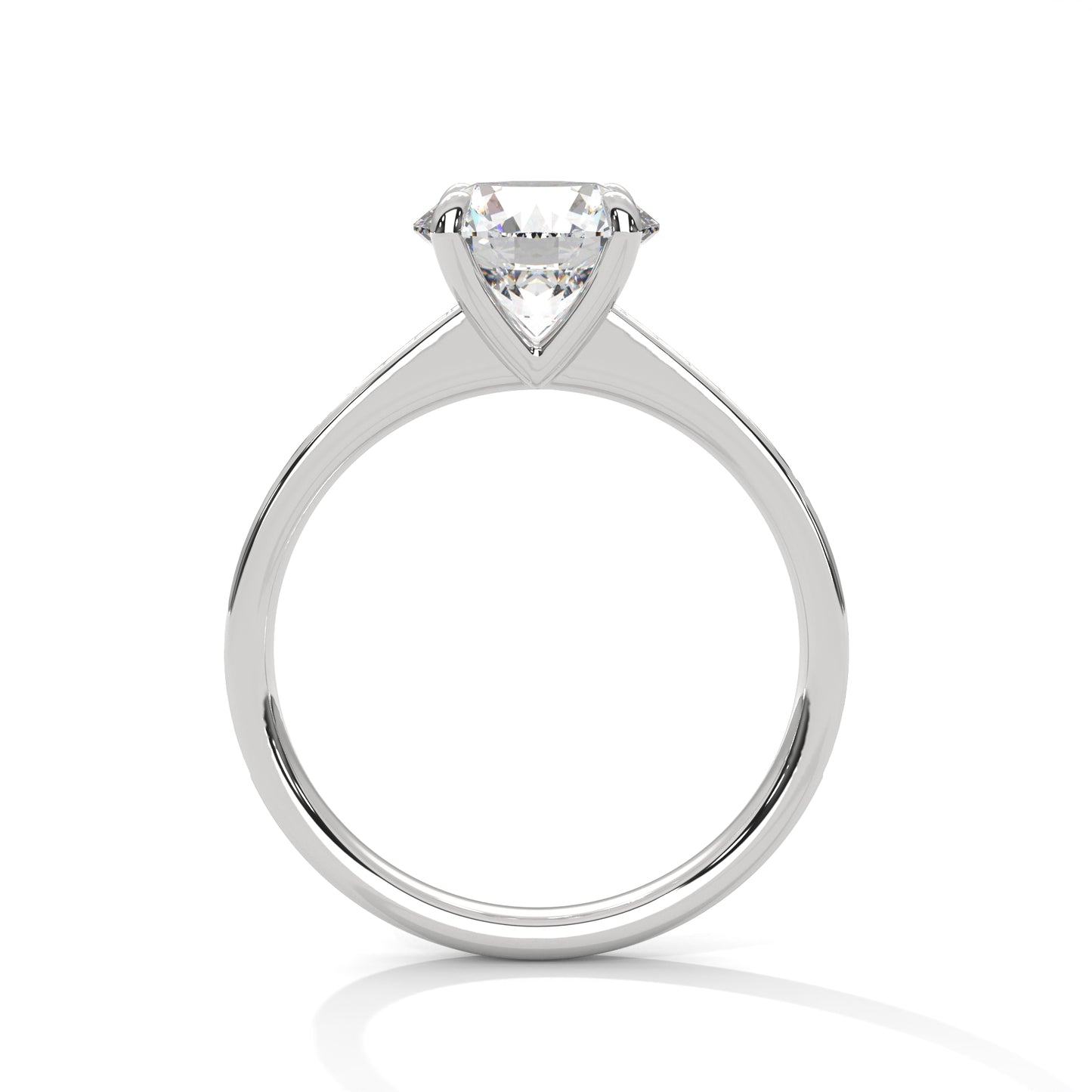 CLASSIC PAVE SOLITAIRE RING