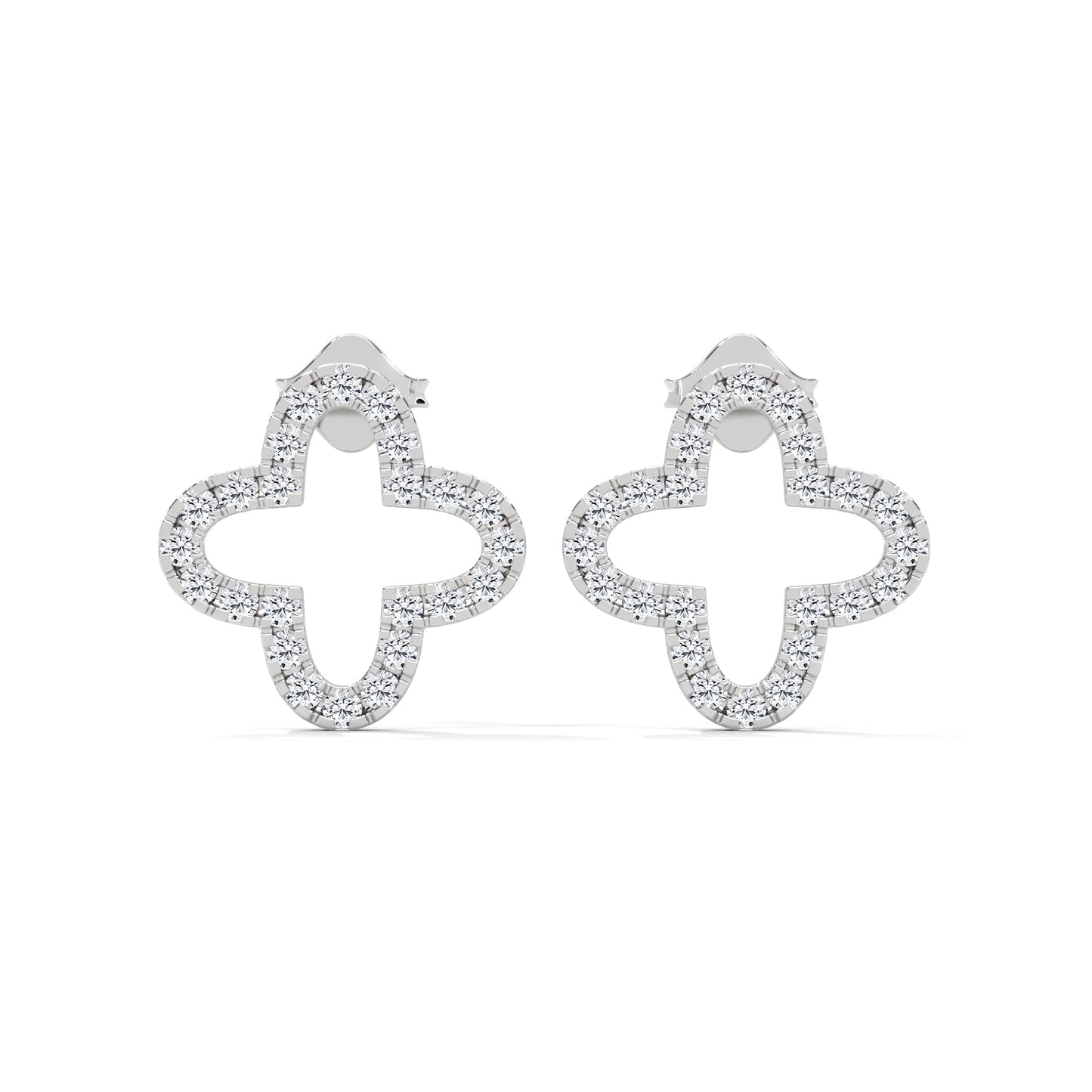 Clover studs diamond earings