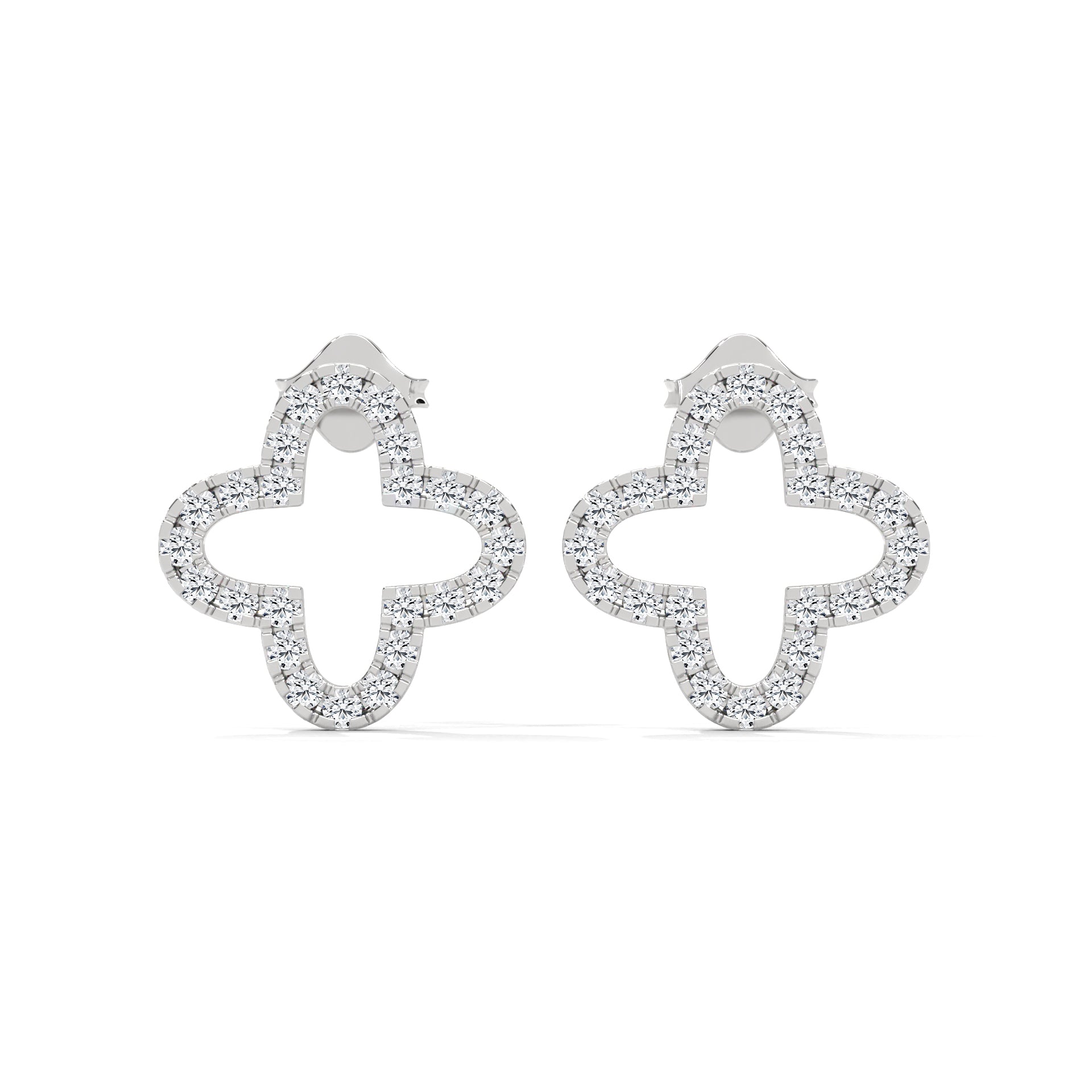 Clover studs diamond earings