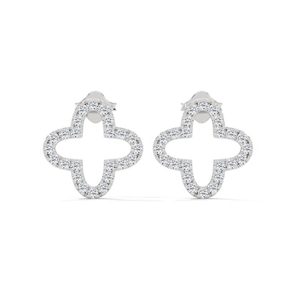 Clover studs diamond earings