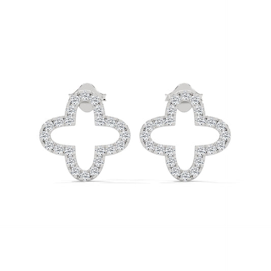 Clover studs diamond earings
