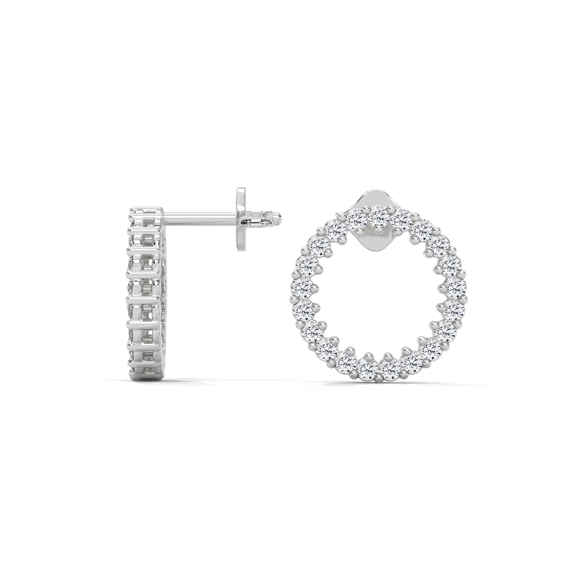 diamond celeste hoop earing   