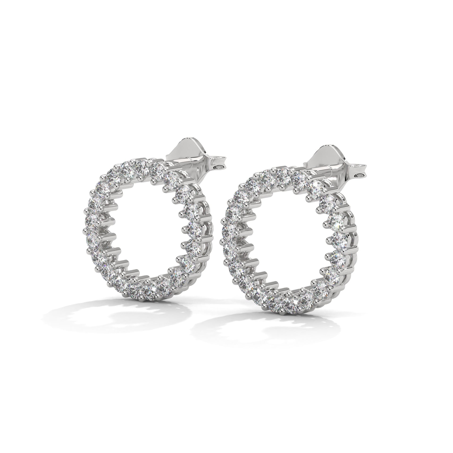 round celeste hoop earing 
