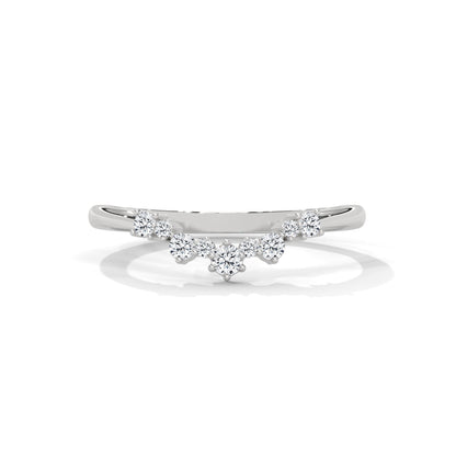 V-SHAPED DIAMOND CHEVRON RING