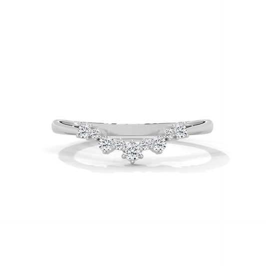 V-SHAPED DIAMOND CHEVRON RING