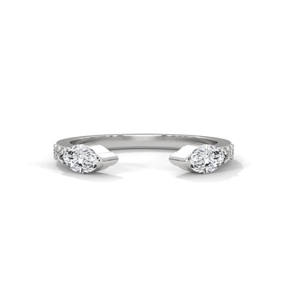 MARQUISE OPEN BAND IN SILVER