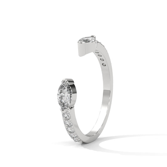 SILVER MARQUIS BAND FOR WOMENS
