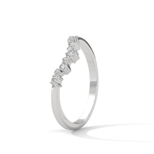  CHEVRON RING IN SILVER