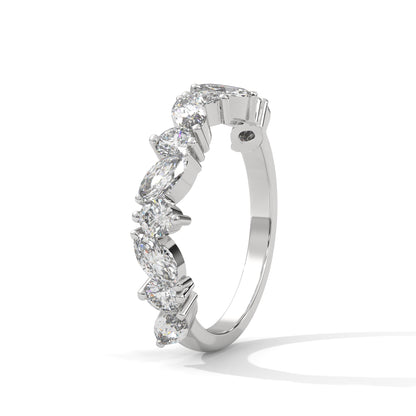 round and marquis diamond band 