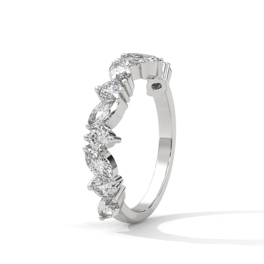 round and marquis diamond band 