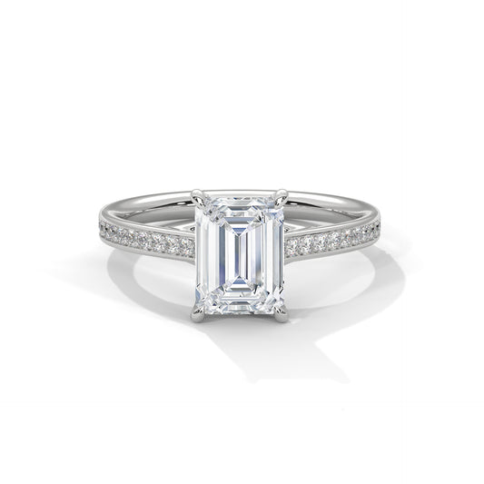 EMERALD ELEGANCE SOLITAIRE RING