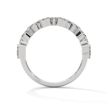 silver band in marquis diamonds
