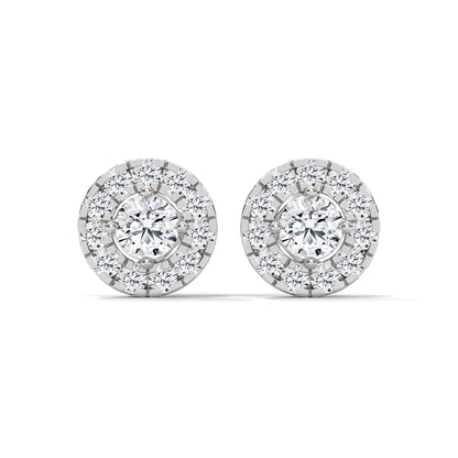 sterling silver diamond stud earrings
