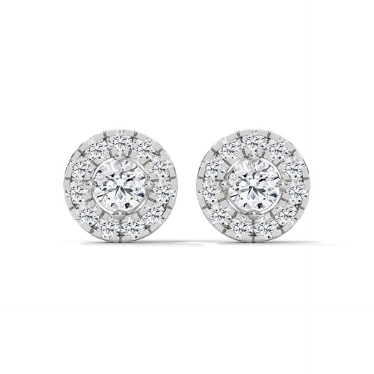 sterling silver diamond stud earrings
