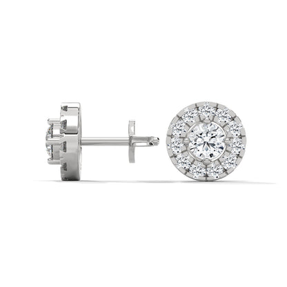 silver diamond stud earrings
