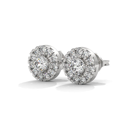 halo diamond stud earrings
