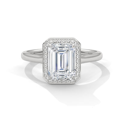 EMERALD HALO RING