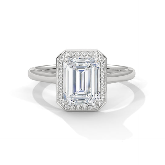 EMERALD HALO RING