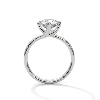 round solitaire ring