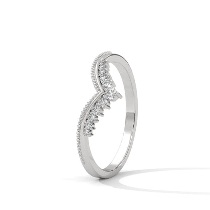 SILVER BAND IN V SHAPE