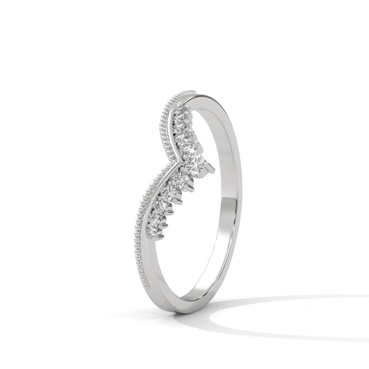 SILVER BAND IN V SHAPE