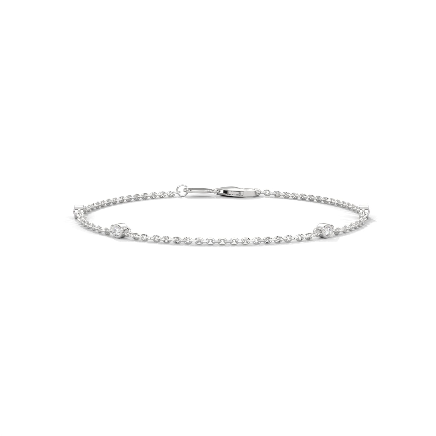 DIAMOND CHAIN BRACELETS IN SILVER