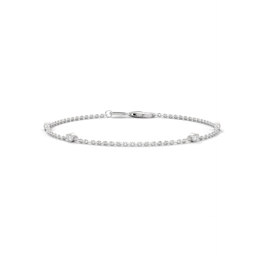 DIAMOND CHAIN BRACELETS IN SILVER