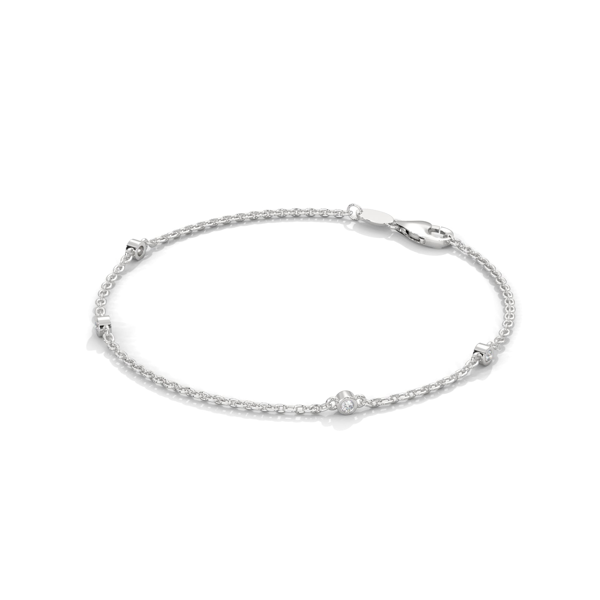 Minimalist Bezel Diamond Bracelet
