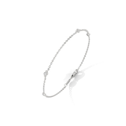 Elegant Solitaire Link Bracelet