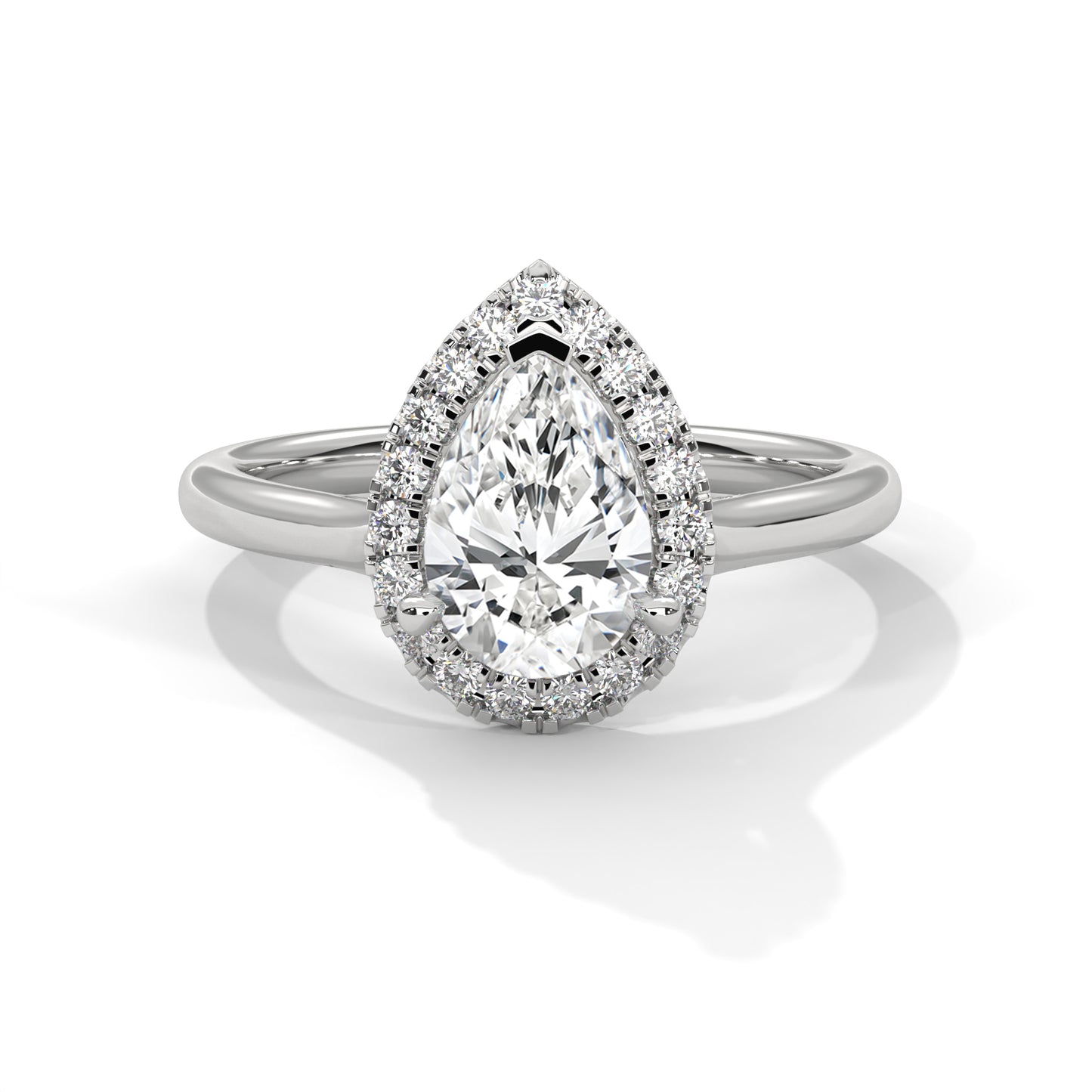 DAZZELING PEAR HALO RING