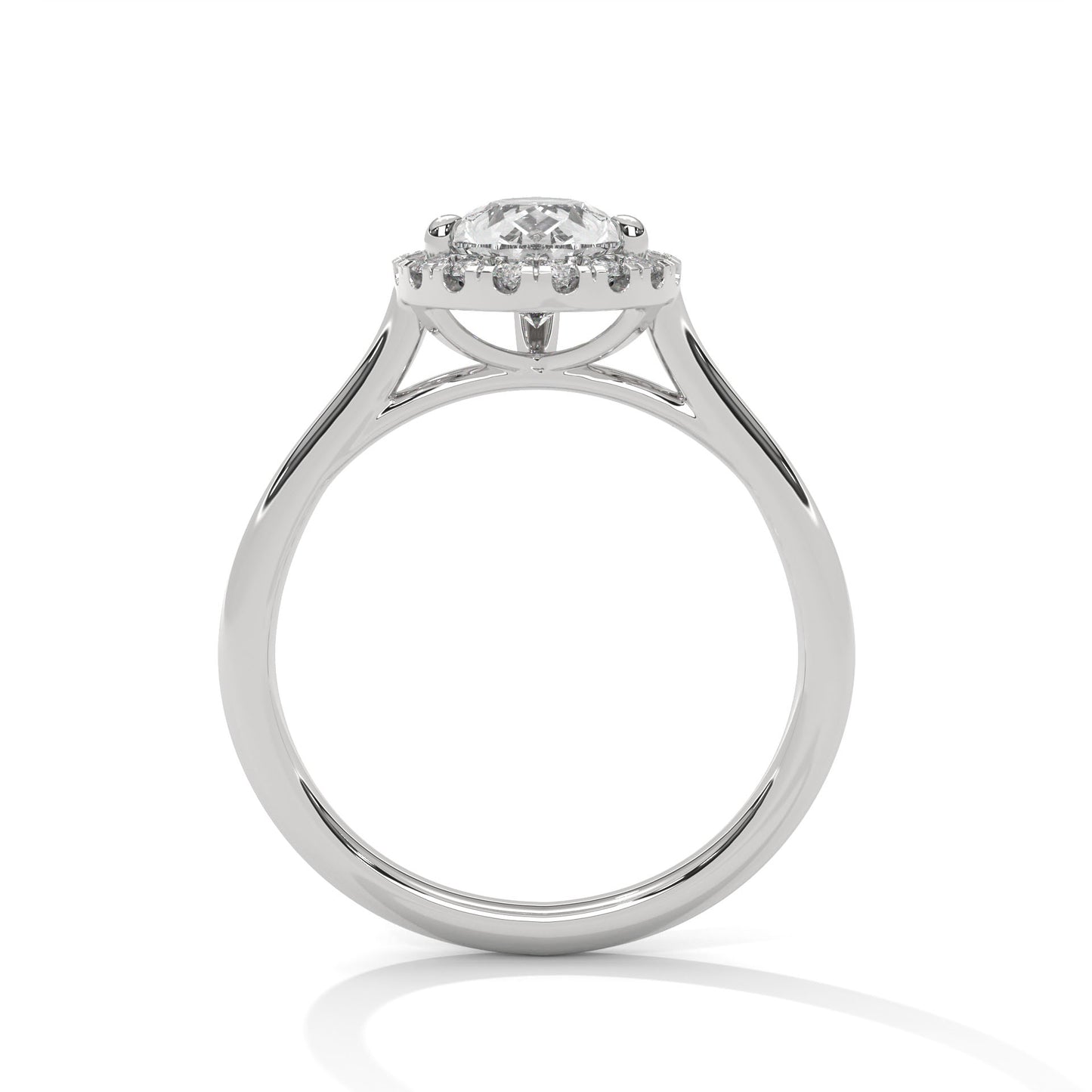 DAZZELING PEAR HALO RING