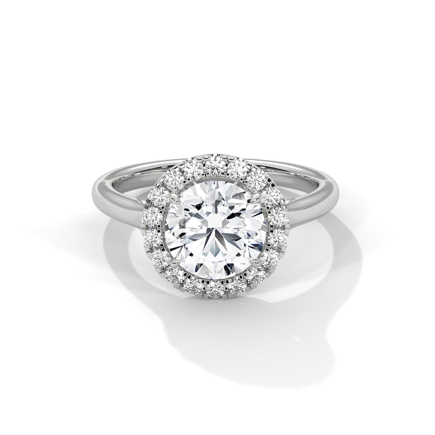 ROUND HALO SOLITAIRE RING