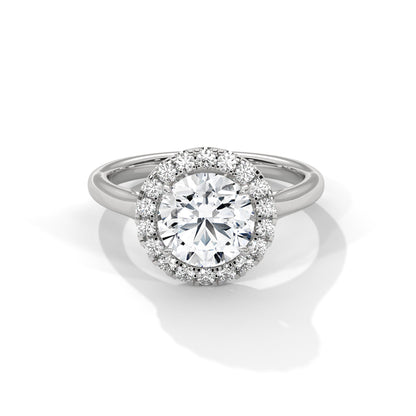 ROUND HALO SOLITAIRE RING