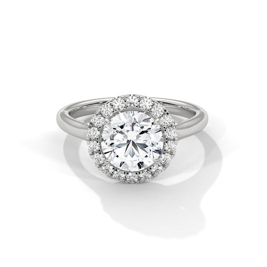 ROUND HALO SOLITAIRE RING