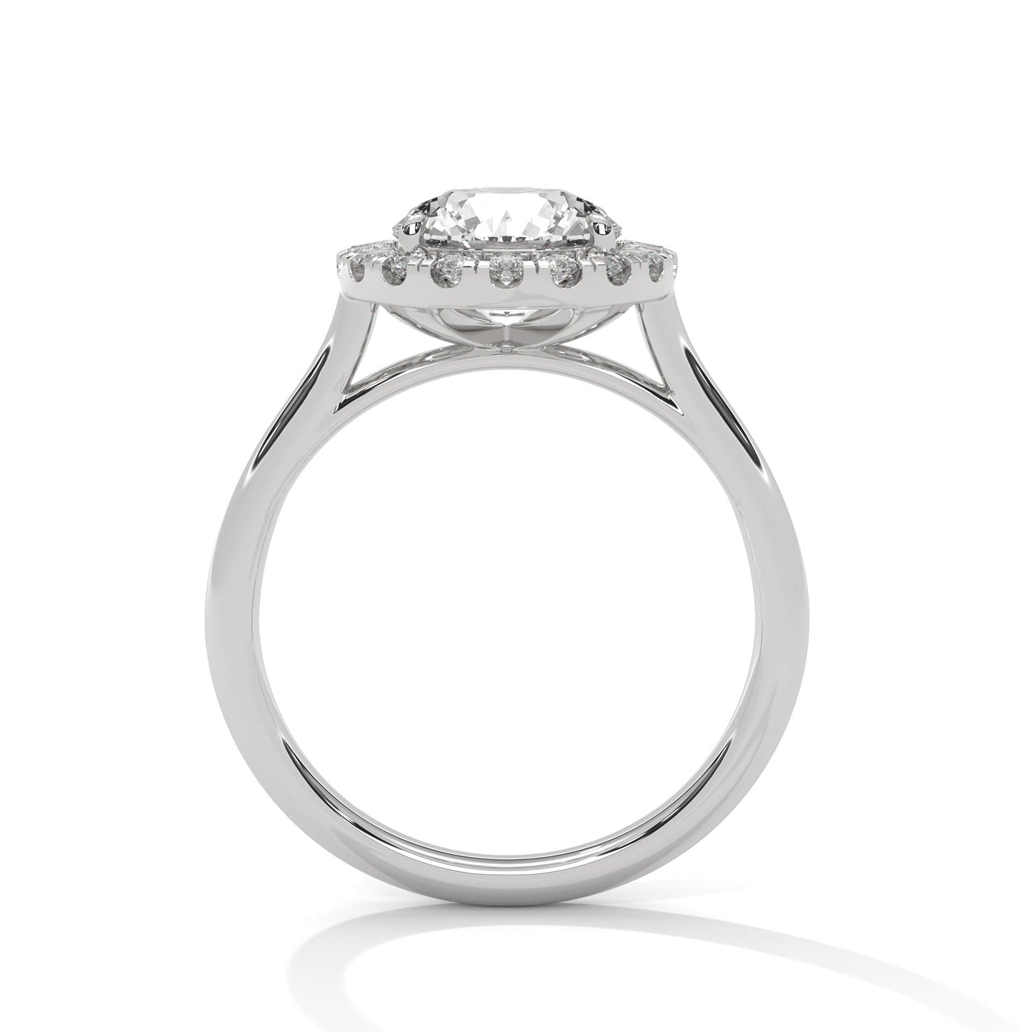 ROUND HALO SOLITAIRE RING