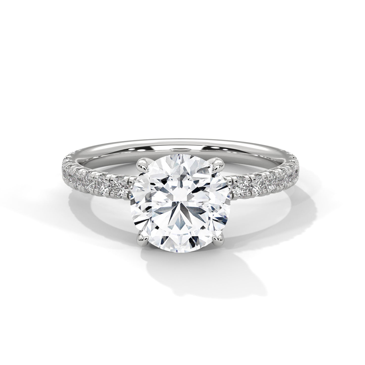 ROUND HIDDEN HALO PAVE RING