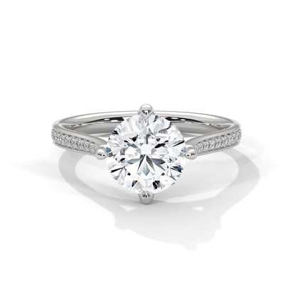 SIGNATURE PAVE SOLITAIRE RING