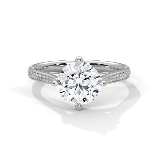 SIGNATURE PAVE SOLITAIRE RING