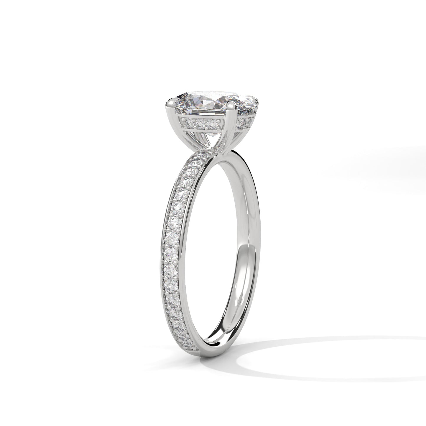 OVAL HIDDEN HALO RING