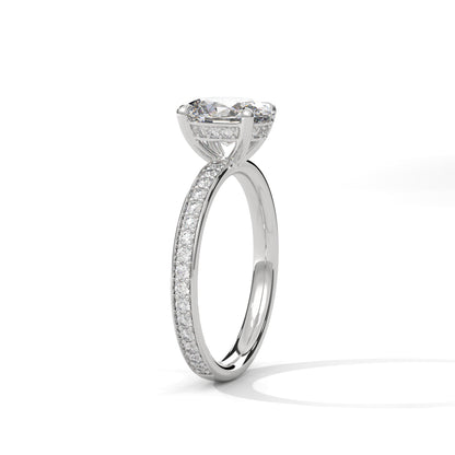 OVAL HIDDEN HALO RING