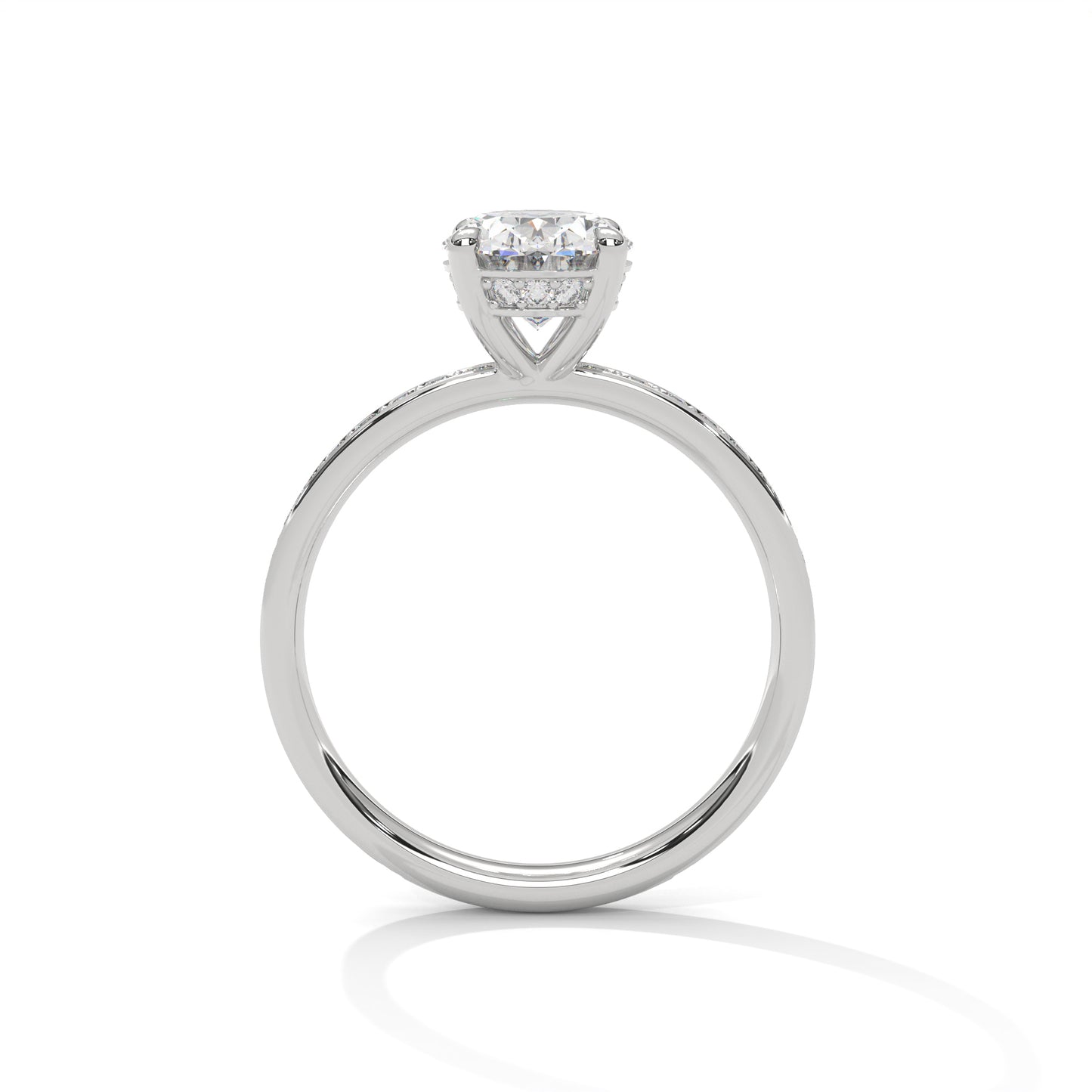OVAL HIDDEN HALO RING