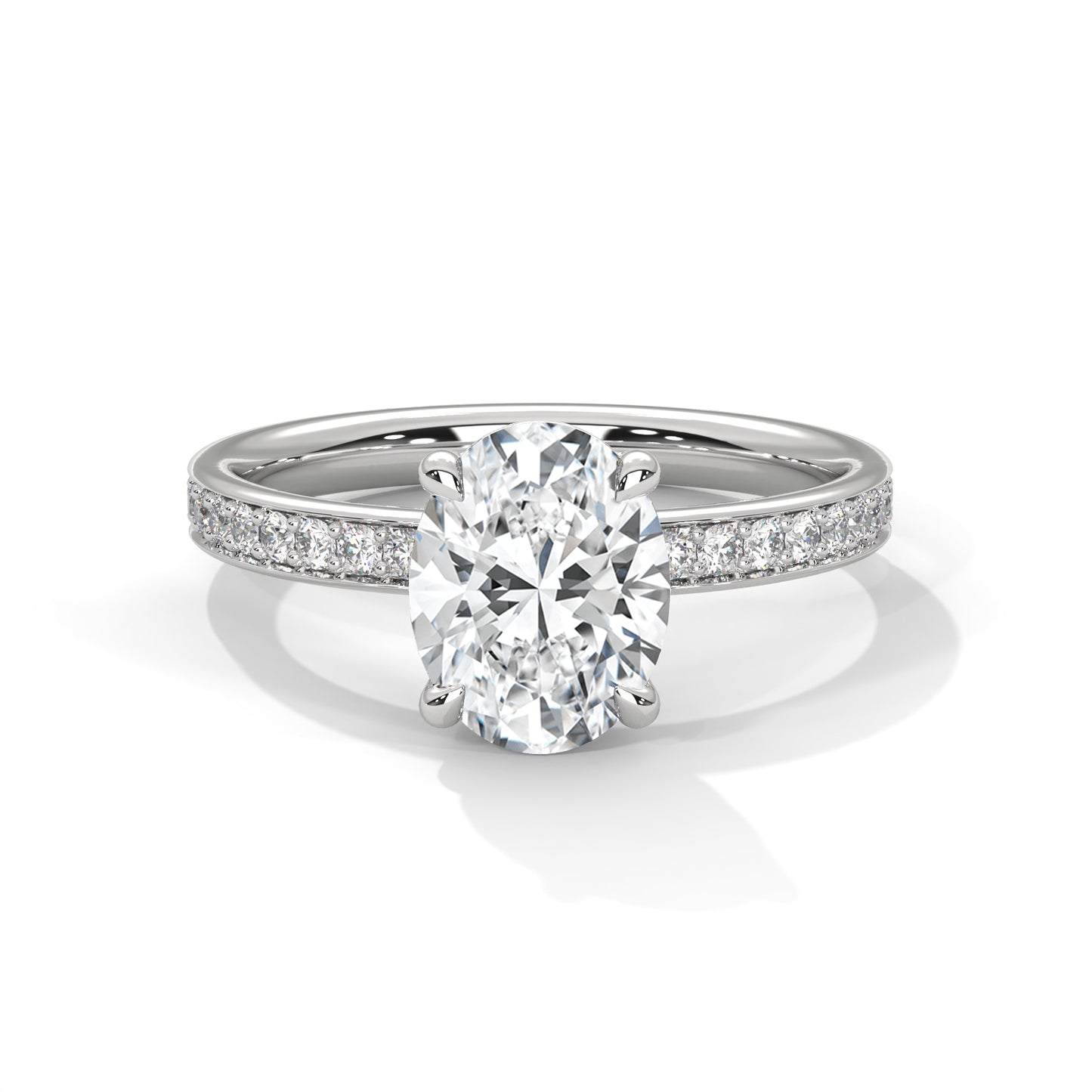 OVAL HIDDEN HALO RING